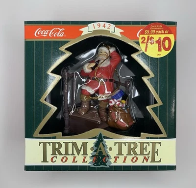 1996 Coca Cola Coke Trim a Tree Collection Christmas Ornament Santa Gifts - Image 1 of 4