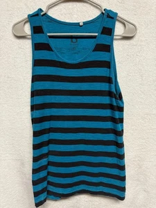 G by Guess Herren Tank Top XS blau schwarz gestreift ärmellos Shirt Urban Muscle - Bild 1 von 4