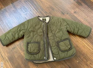 Kids Quilted Forest Green Jacket Kids (3-6yrs) - Picture 1 of 7