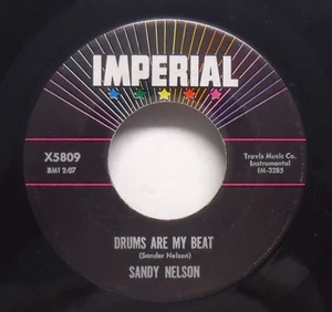 Sandy Nelson - Drums Are My Beat - 1962 NM Instrumental 45 on Imperial - Imagen 1 de 2