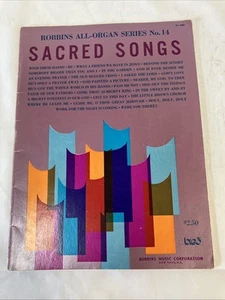 Sacred Songs Robbins All-Organ Series 1970 Good Condition Preowned - Picture 1 of 18
