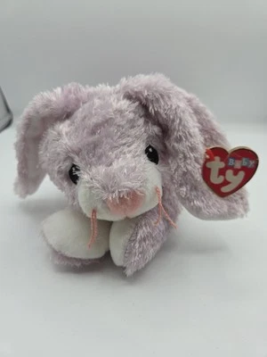 Ty Baby Huggybunny Pillow Pals Purple Rabbit Floppy 2001 - Image 1 of 4