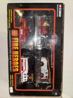 Corgi Showcase Collection Fire Heroes History Of Fire Fighting Set 7 NIB - Image 1 of 4