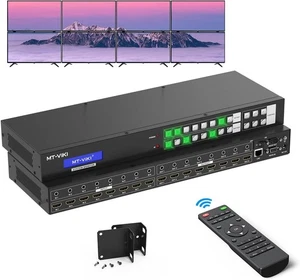 MT-VIKI 4K HDMI 8X8 Matrix Switch 4K@30Hz Support Web GUI & Remote 3.5mm Stereo - Picture 1 of 6