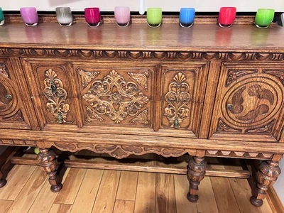 Antiguo buffet jacobino de roble. 1910-1920. Perfecto Foto 1 de 4