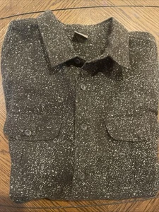 Vintage Warm Great Northwest Coffee Brown Chamois Cotton Shirt  Men's 2 XL - Picture 1 of 9