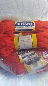 BOTANY NUBBY-FLEECE 100% Wool 12 skeins Red 664 Total 24 oz Vintage - Bild 1 von 7