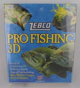 BIG BOX - NEW and SEALED! Zebco Pro Fishing 3D for Windows 95! FREE SHIP! - Picture 1 of 3