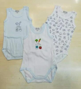 BODY ESTIVI NEONATO CANOTTA in 100% COTONE CONFEZIONE DA 3 - Picture 1 of 18