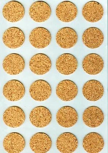 Cork Dots Self Adhesive 3/4" Diameter Cushion Floor Scratch Prevention & Crafts - Picture 1 of 1