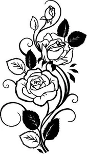Roses vinyl decal sticker for car/truck laptop window custom - Foto 1 di 1
