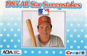 Johnny Bench Cincinnati Reds 1985 MLB All-Star Gewinnspiel Booklet Crest ADA - Bild 1 von 2