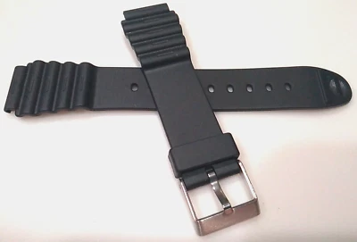 Nueva correa de reloj digital deportiva Timex "Classic 80" para hombre de 18 mm NEGRA sólida Foto 1 de 4