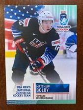 2021 Matt Boldy BY cards IIHF U20 World Championship Team USA Rookie Wild RC