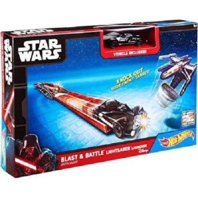 Hot Wheels Star Wars Blast & Battle Lightsaber Launcher Playset Darth Vader - Image 1 of 4