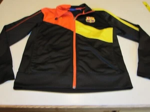 FCB Barcelona Mens Track Jacket Full Zip Up Men’s Medium Black ~ 9787 - Picture 1 of 5