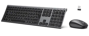 Bluetooth Tastatur und Maus, QWERTZ Dualmodus (Bluetooth 4.2+2.4G) in Grau - Bild 1 von 1