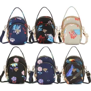 Mini Cell Phone Purse Wallet Shoulder Bag Women Graffiti Crossbody Pouch Handbag - Picture 1 of 18