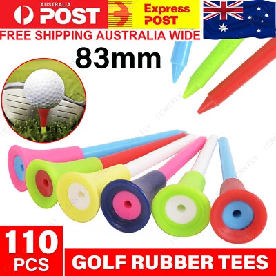 10/110/ 220Pack 83mm Golf Tees Multi Color Plastic With Rubber Cushion  DF - image 1 of 4