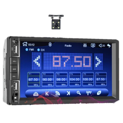 7in Double 2Din Car Radio MP5 Player Bluetooth Android Auto Touch Screen FM AUX - Image 1 of 4