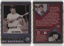 1996 Metallic Impressions Iron Men of Baseball Lou Gehrig #1 HOF