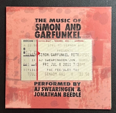 2010 "The Music Of Simon & Garfunkel: Live" CD Al Swearingen & J. Beedle NICE! Foto 1 de 4