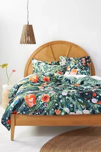 Anthropologie Holly Organic Cotton Sateen NEW king duvet cover & two king shams - Picture 1 of 6
