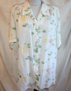 Bluse +Hose XXXL Grün, Blumen Blätter Rosen, kariert Maße beachten“!!!!! - Bild 1 von 12