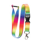 Rolseley Multicolour Rainbow Ornament Neck Strap Lanyard with Safety Breakaway