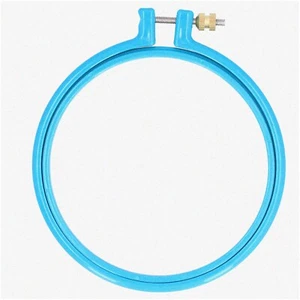 Colorful StitchRing: 5in Plastic Circle Hoop for Embroidery & Cross Stitch - Vib - Picture 1 of 7