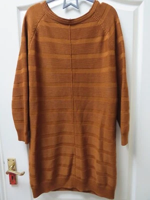 TU Ladies Jumper Dress Brown UK 18 Long Knit Layering Casual Relaxed Immaculate - Image 1 of 3