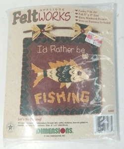 I'd Rather Be Fishing Feltworks Applikation Stickset 8x8 versiegelt - Bild 1 von 6