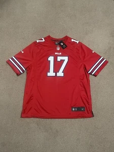 Buffalo Bills #17 Josh Allen Nike On Field Football Jersey Red Men’s 2XL XXL NWT - Picture 1 of 7