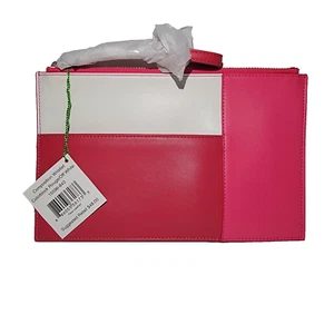 Vera Bradley Composition Wristlet Colorblock Rouge/Off White 15596-843 - Picture 1 of 5