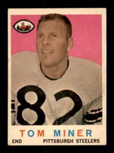 1959 Topps #52 Tom Miner VG/VGEX RC Rookie Steelers 540338