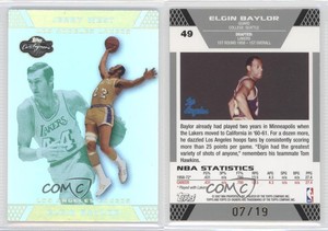 2007-08 Topps Co-Signers Silver Green Foil /19 Elgin Baylor Jerry West #49.1 HOF