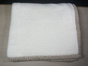 Chick Pea Cream Ivory Baby Blanket Set Brown Ribbed Plush Teddy Bear 30 x 36 - Picture 1 of 7