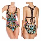 NWT $140 Sz Large L Nanette Lepore King&#39;s Road One Piece Swimsuit