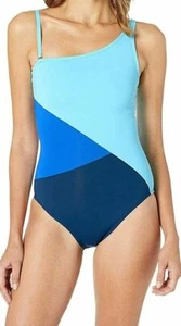 Bleu Rod Beattie Woman's Blue Colorblock One Piece Swimsuit L17125 Size 8 - Picture 1 of 3