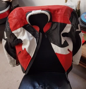 Vintage Mens Frank Thomas Leather Motorcycle Jacket UK Size 44 - Picture 1 of 5