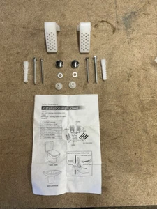 Kit de fijación de suelo en ángulo para inodoro/bidé/semi ped, tapas acabado cromado - Imagen 1 de 4