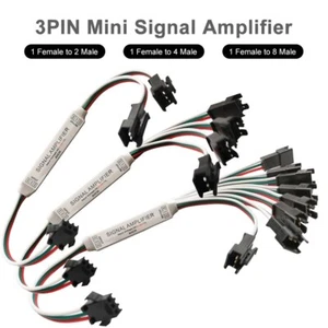 WS2812B WS2811 TTL Signal Amplifier Repeater 16703 SK6812 3Pin 1 To 2/4/8 5-24V - Picture 1 of 12