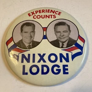 Nixon Lodge Experience conta 1960 pulsante campagna presidenziale 3,5 pollici - Foto 1 di 7