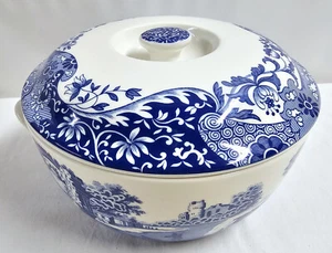 Neu mit Etikett Spode blau italienisches Porzellan 2,25 Quart runde bedeckt Kasserolle - Bild 1 von 7