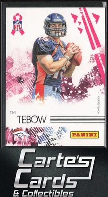 Tim Tebow 2010 Panini Breast Cancer Awareness #118 Broncos A Crucial Catch RC - Image 1 of 2