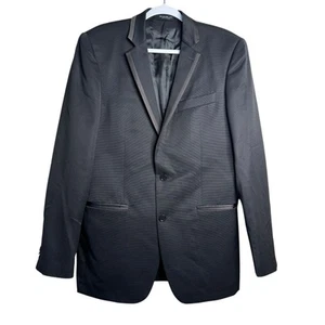 $1298 John Varvatos Modern Tuxedo Jacket Crepe Satin Trim SoHo Fit 40L Black - Picture 1 of 13
