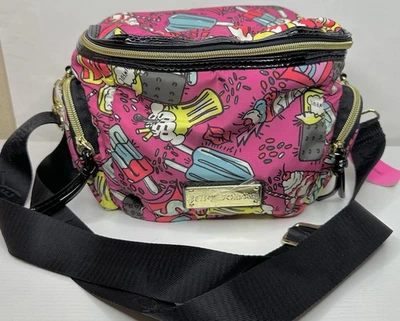 New Betsey Johnson lunch bag purse insulated Crossbody Cargo Tote Milkshake Bag - Image 1 of 4