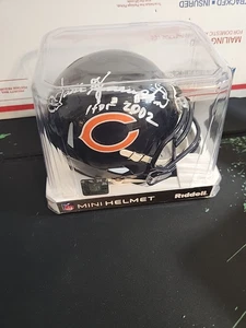 Dan Hampton HOF 2002 signierter Chicago Bears Mini Helm AUTO GOLDRUSH - Bild 1 von 7