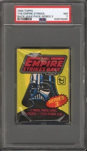 1980 Topps Star Wars Empire Strikes Back 3rd Series Wax Pack Sealed PSA 7 NM - Picture 1 of 2