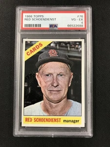 PSA 4 1966 Topps #76 Red Schoendienst St. Louis Cardinals - Picture 1 of 2
